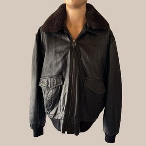 Vintage Ruggadier Black Leather Jacket